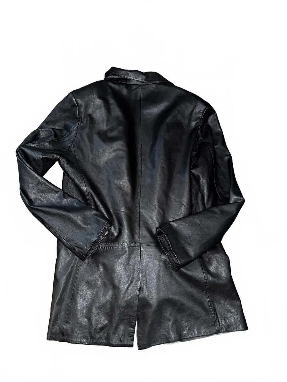 apt. 9 Men's Black Leather Blazer Jacket Size 42L
